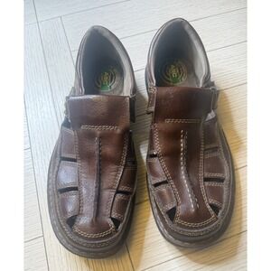 Streetcars Coach ASC Arch Support Comfort Brown Men's Leather Sandals Sz 12 M